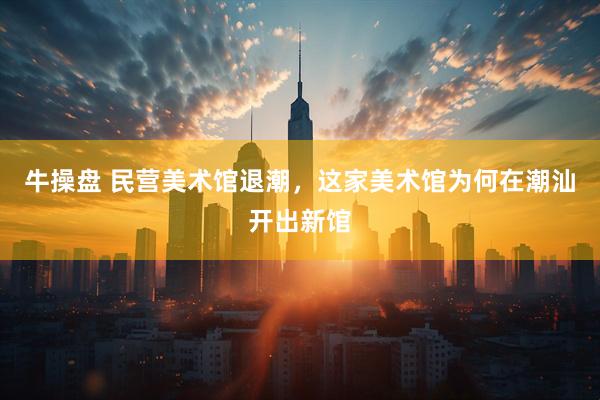 牛操盘 民营美术馆退潮，这家美术馆为何在潮汕开出新馆
