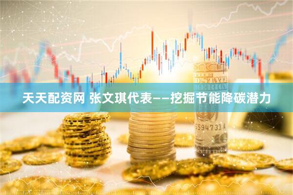 天天配资网 张文琪代表——挖掘节能降碳潜力